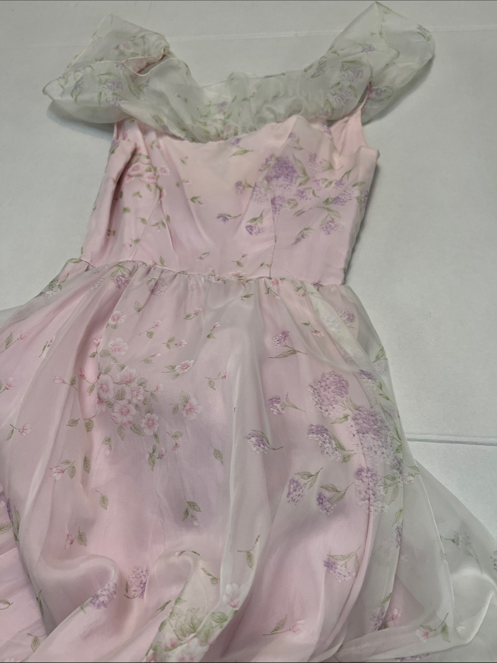 80’s PRAIRIE COTTAGECORE PROM GOWN COQUETTE DRESS SMALL VINTAGE - Picture 16 of 16